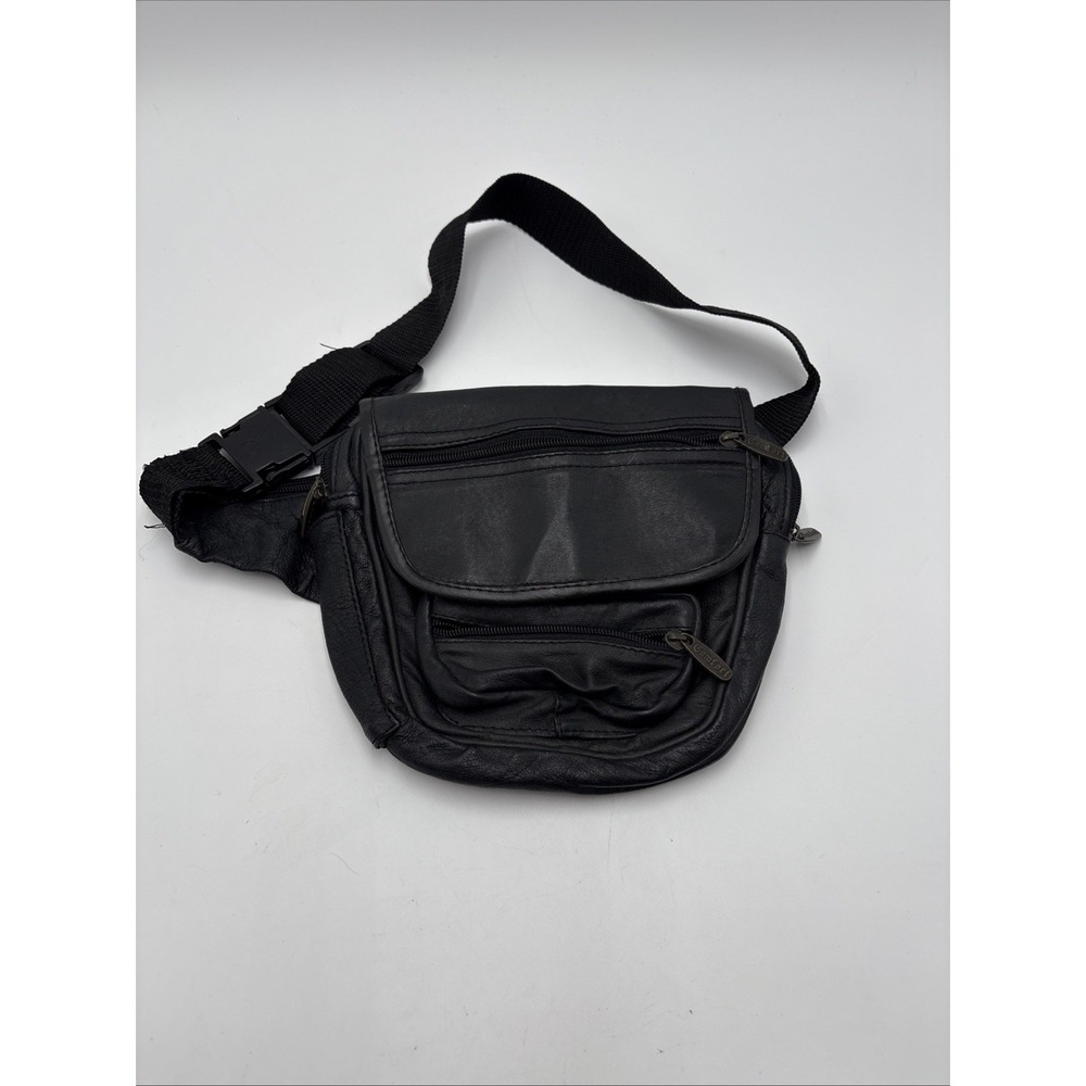 Vintage Comfort Genuine Leather Fanny Pack Pouch Wrap‎ Around Eight Compartments
